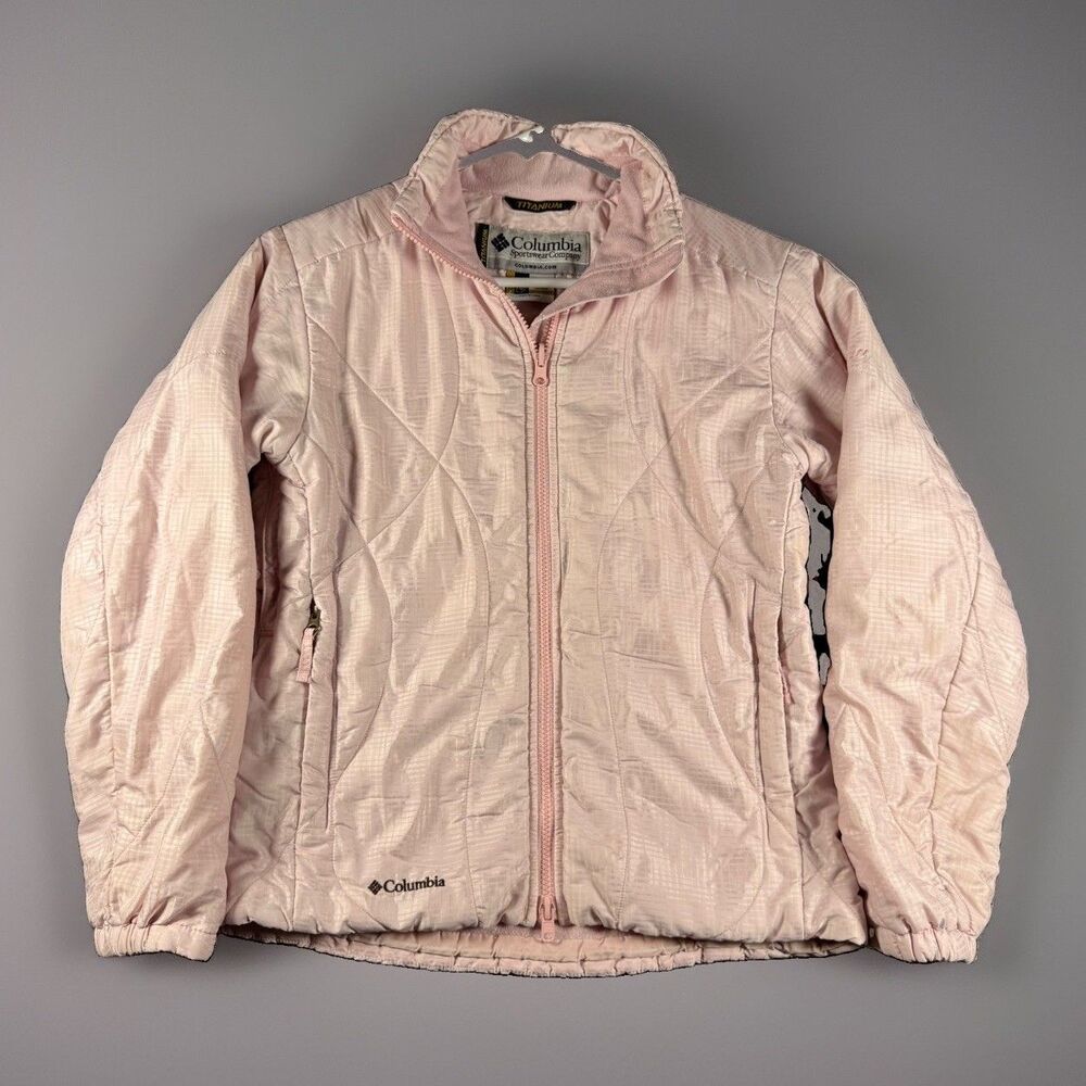 Columbia Titanium Interchange Quilted Jacket Womens Small Pink Liner Puffer Coat